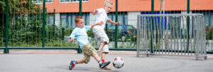 losstaand voetbaldoel met spijlen, voetbalgoal