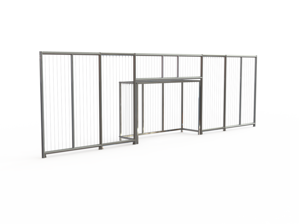 Backstop 10x3 m with goal 1210 IJslander Urban sport and play solutions