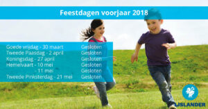 Feestdagen voorjaar 2018