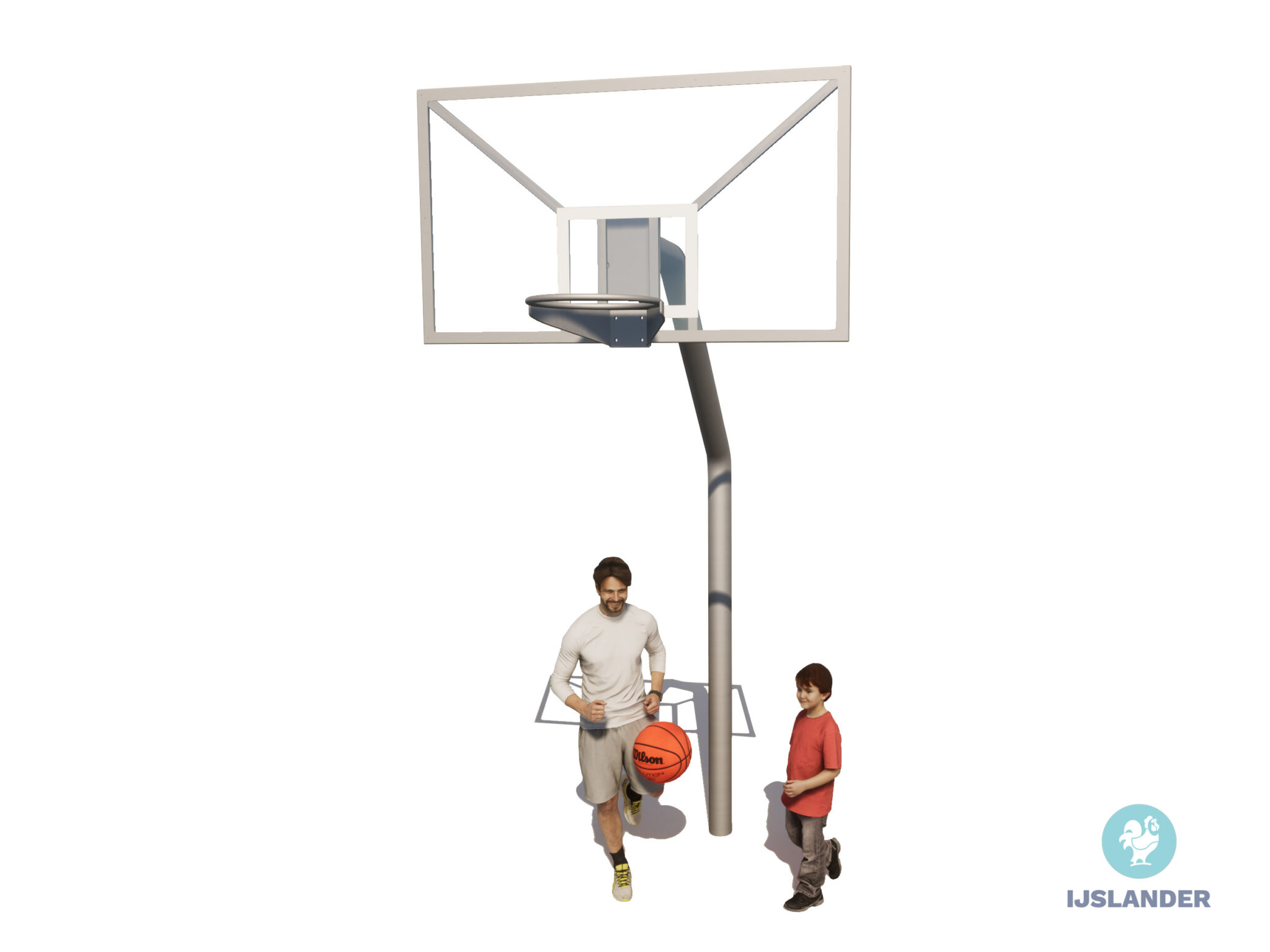 Basketball Pole Competition Height Polycarbonate Board IJslander