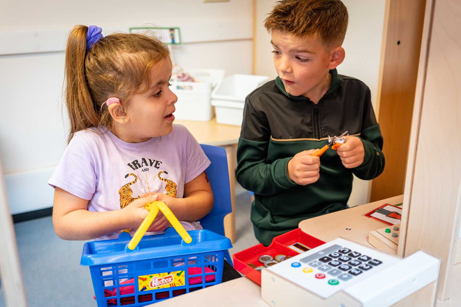 Winkeltje spelen op school